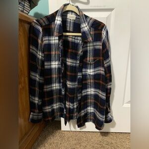 MELLODAY Navy and White Checkered Shirt